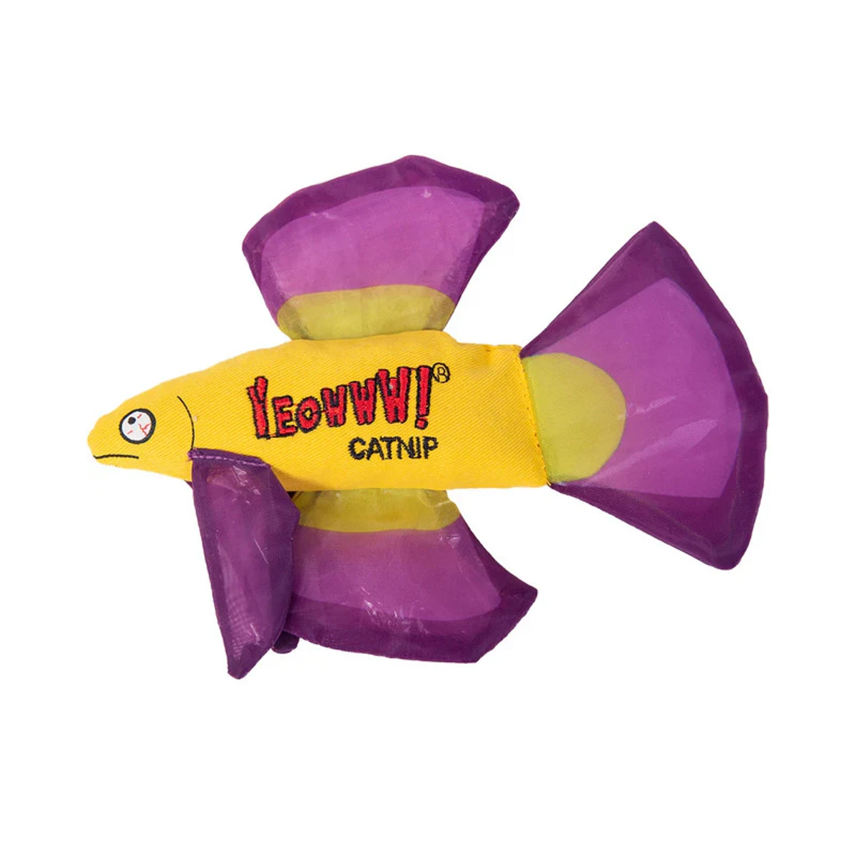 Ducky World Yeowww! Mo Betta Fish Catnip Cat Toy - Purple