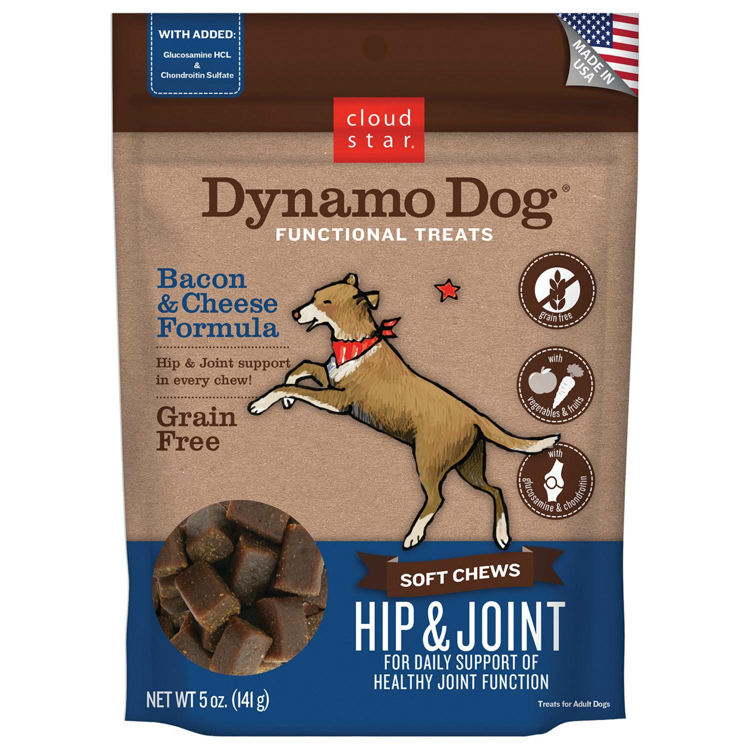 Cloud Star Dynamo Dog Hip and Joint Dog Treats - Bacon & Cheese