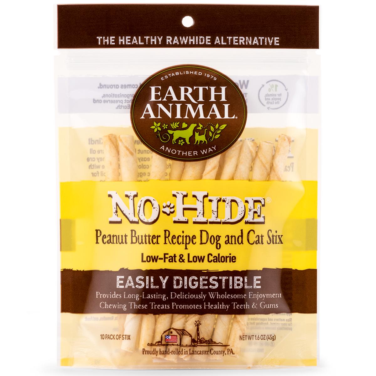 Earth Animal No-Hide Peanut Butter Recipe Stix Dog & Cat Treats