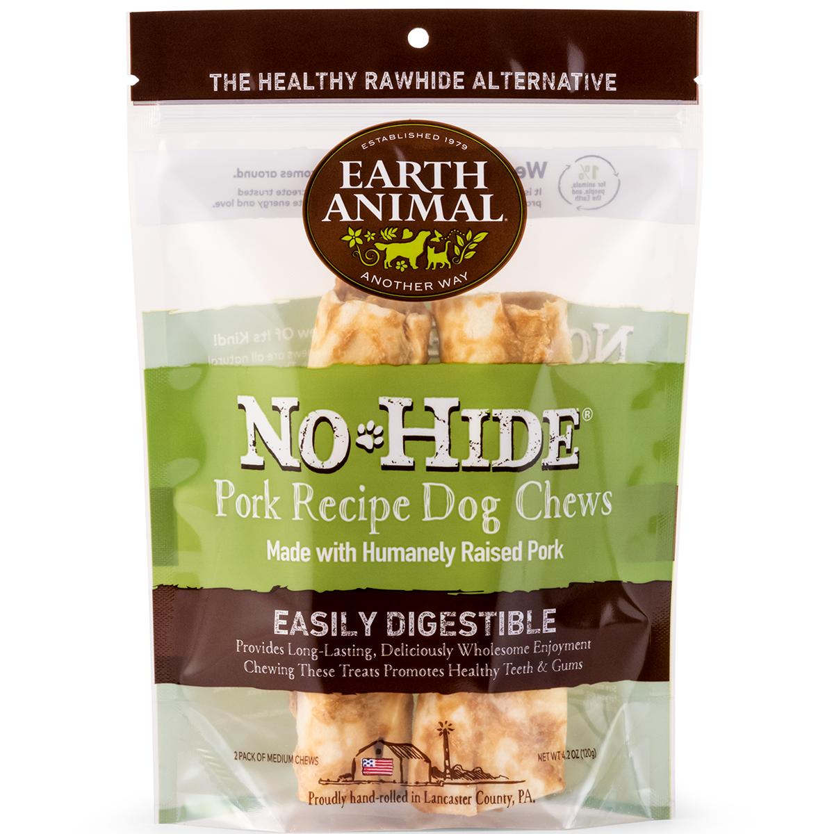 Earth Animal No-Hide Pork Recipe Chews Dog Tr... | BaxterBoo