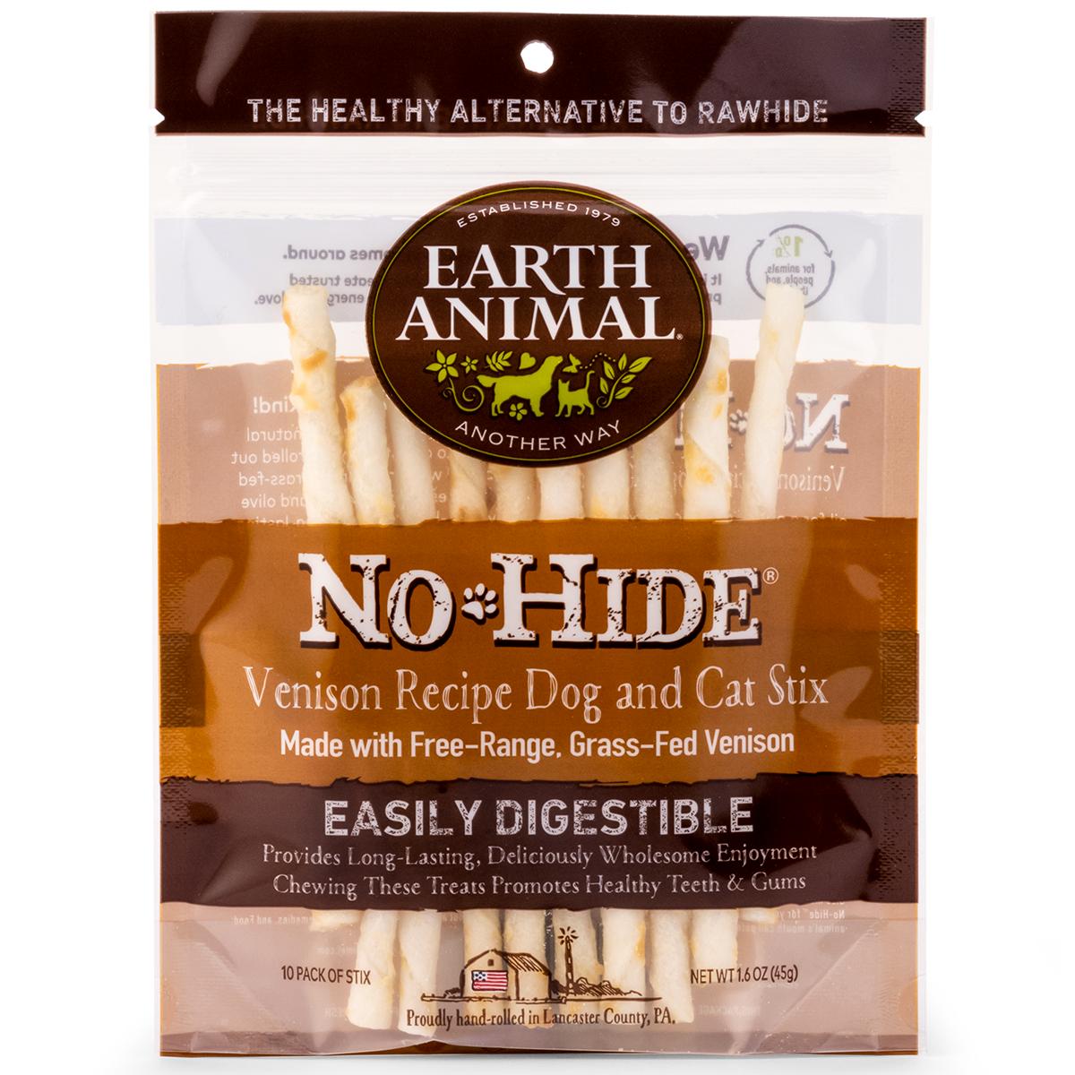 Earth Animal No-Hide Venison Recipe Stix Dog & Cat Treats