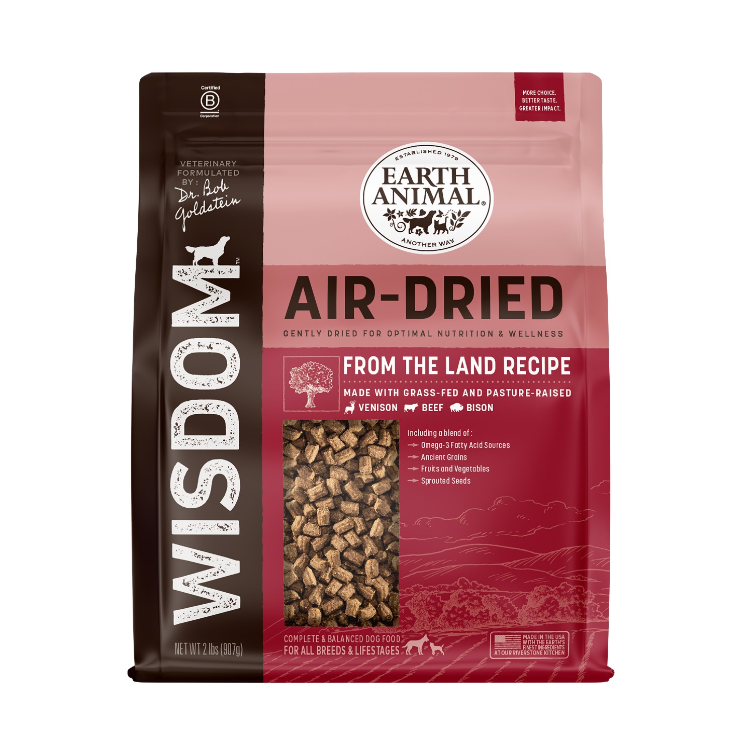 Earth Animal Wisdom Air-Dried Dog Food - From the Land