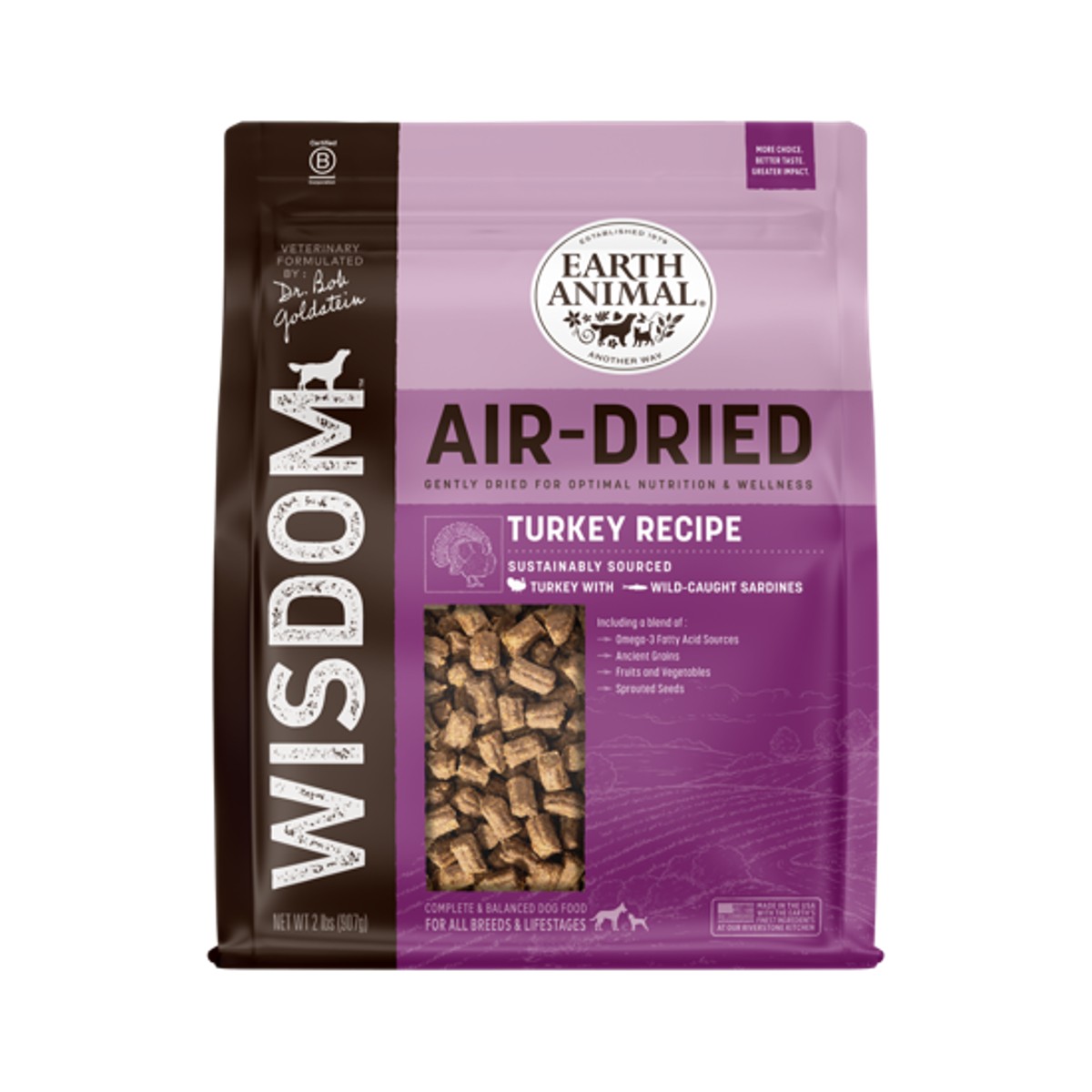 Earth Animal Wisdom Air-Dried Dog Food - Turkey