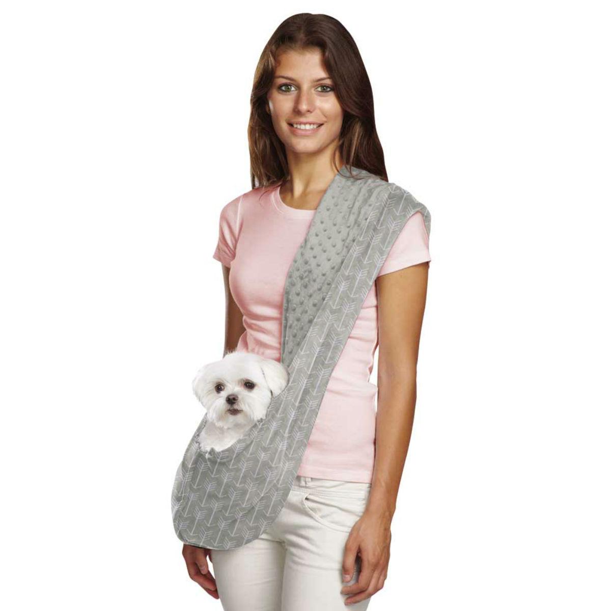 East Side Collection Reversible Sling Dog Carrier - Gray Bohemian