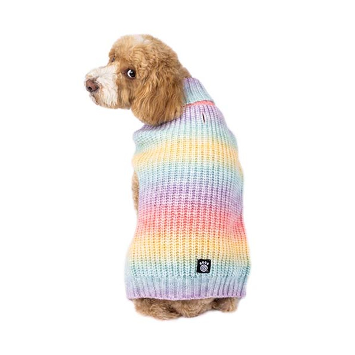 Petrageous Rainbow Ombre Turtleneck Dog Sweater