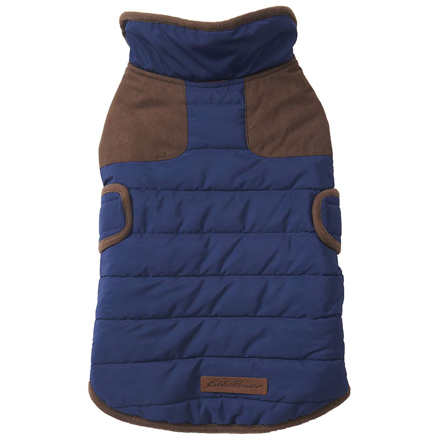 Eddie Bauer Dog Apparel
 Ed Bauer Quilted Field Dog Coat Navy