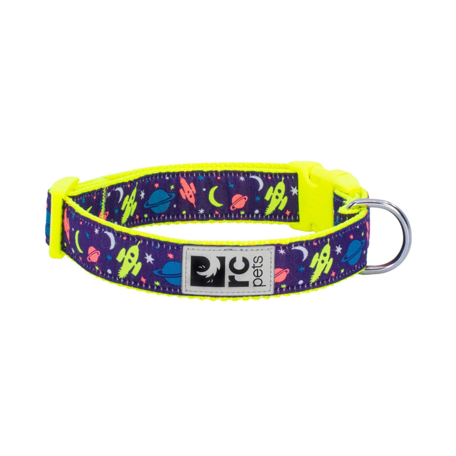 Outer Space Adjustable Clip Dog Collar By RC Pets