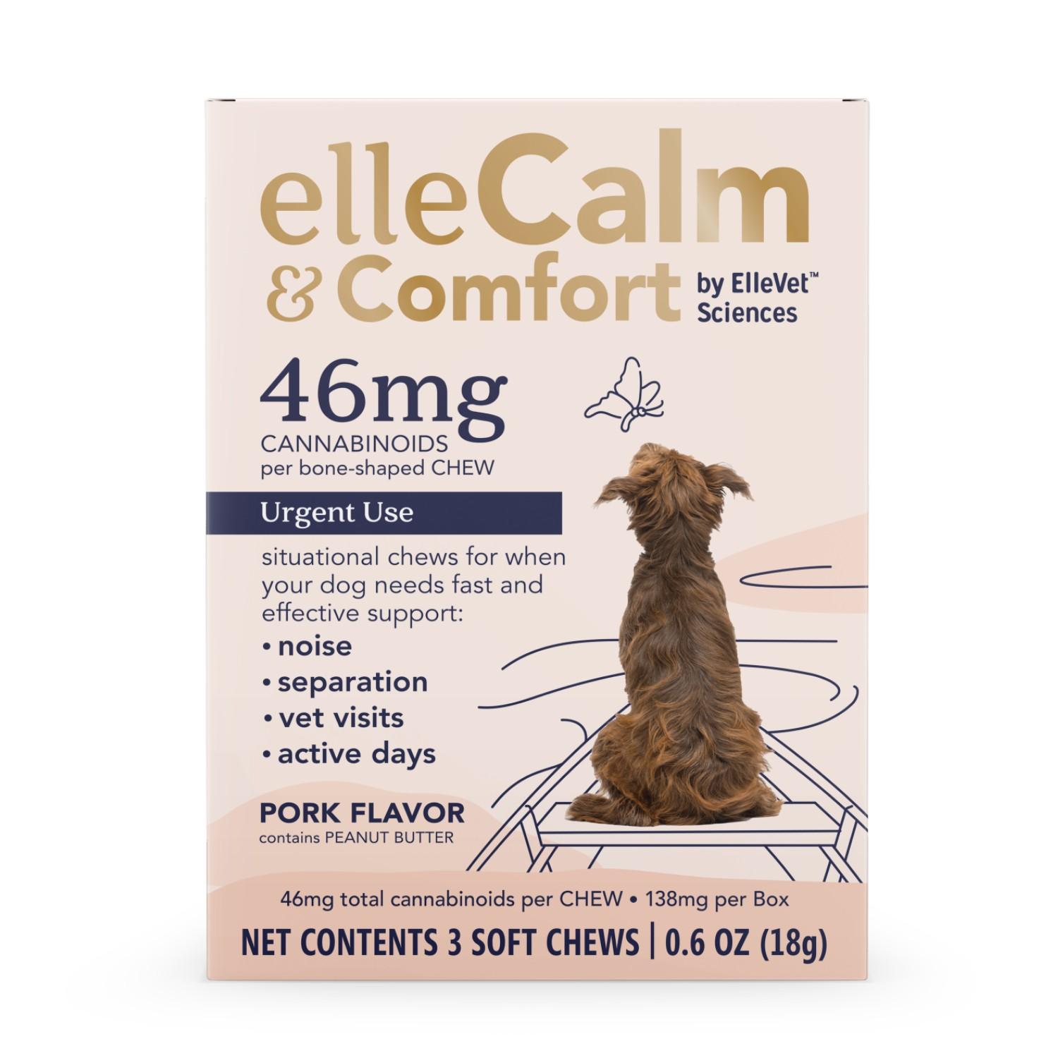 ElleVet Sciences ElleCalm & Comfort Soft Dog Chew - Pork