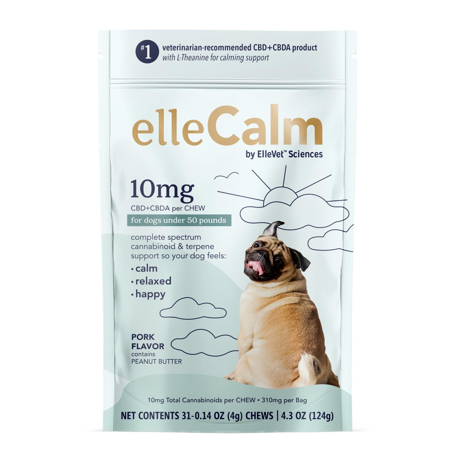 ElleVet Sciences ElleCalm Dog Chew for Small Dogs - Pork