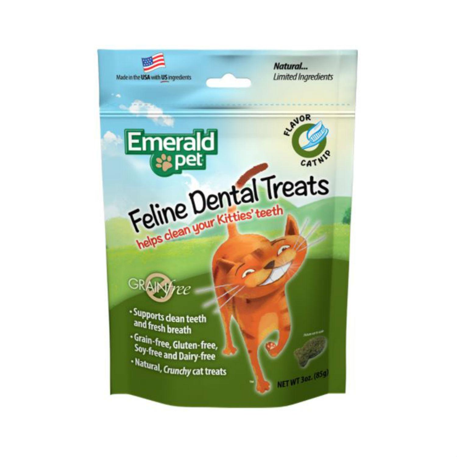 Emerald Pet Grain Free Feline Dental Treats - Catnip