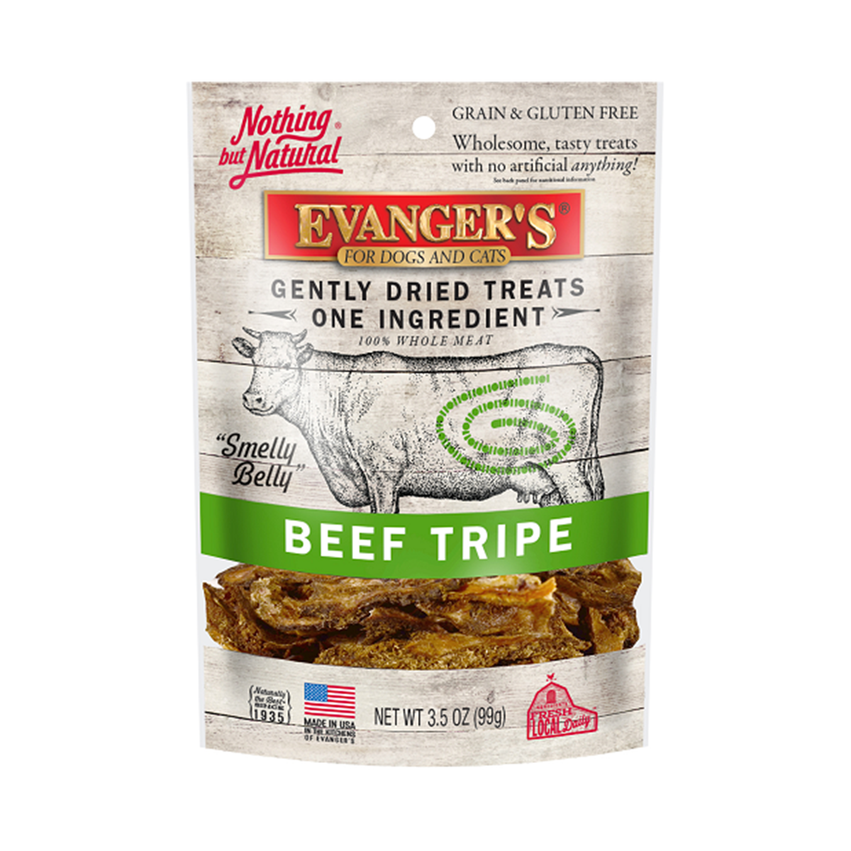 Evangers Gently Dried Dog and Cat Treats - Beef Tripe