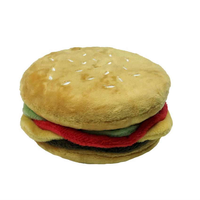 plush cheeseburger dog toy