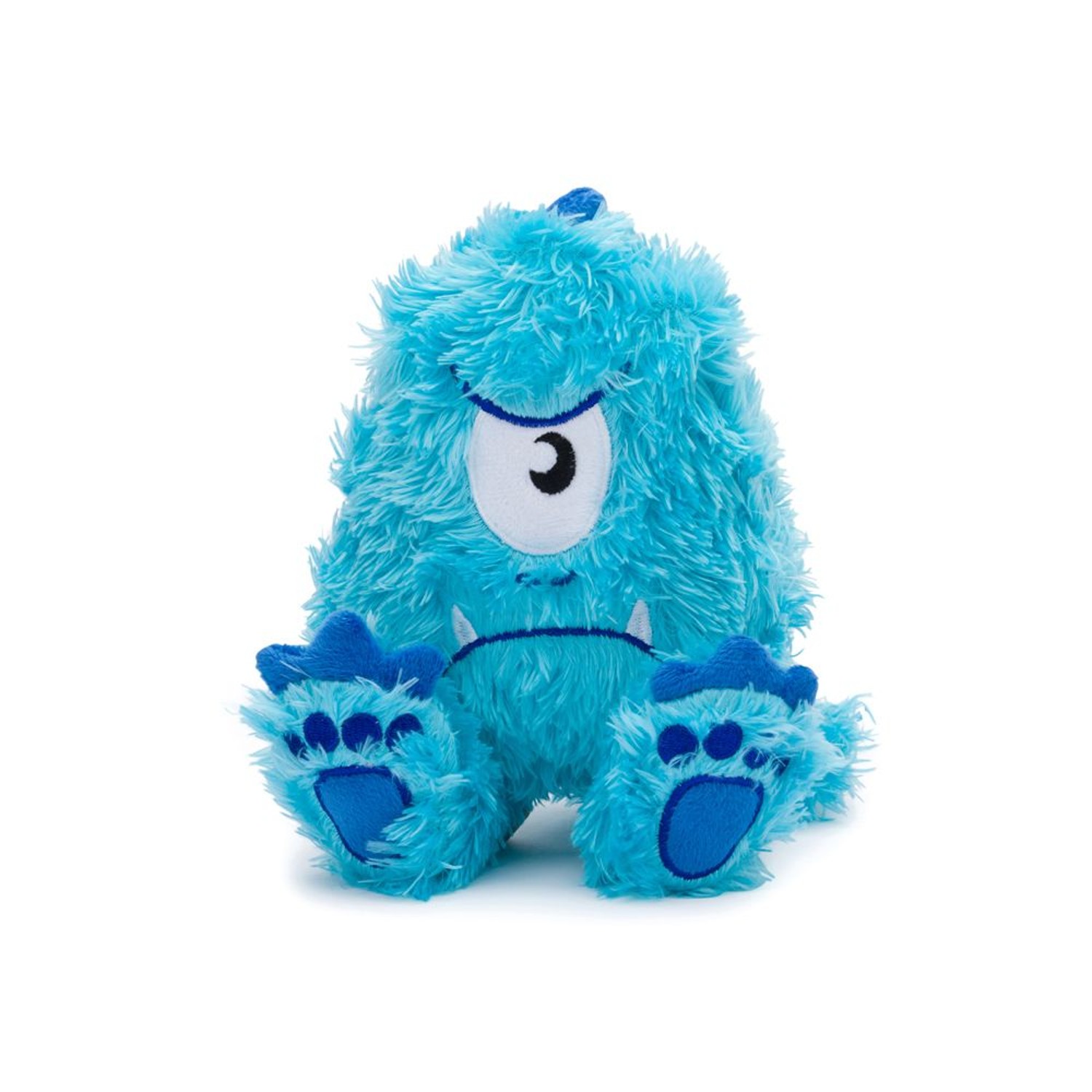 fabdog fabtough Fluffy Plush Dog Toy - Blue Monster 