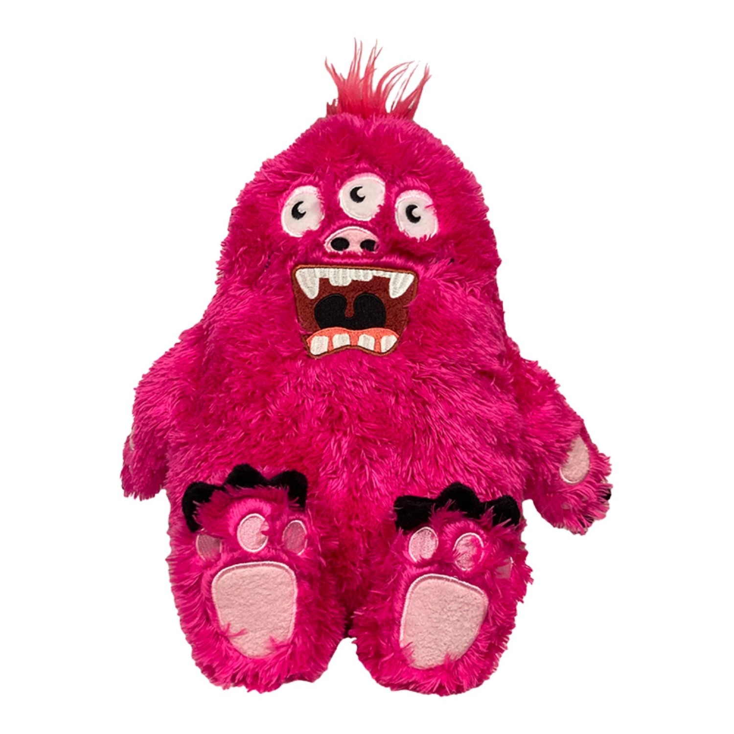 fabdog® fabtough Fluffy Plush Dog Toy - Pink Monster 