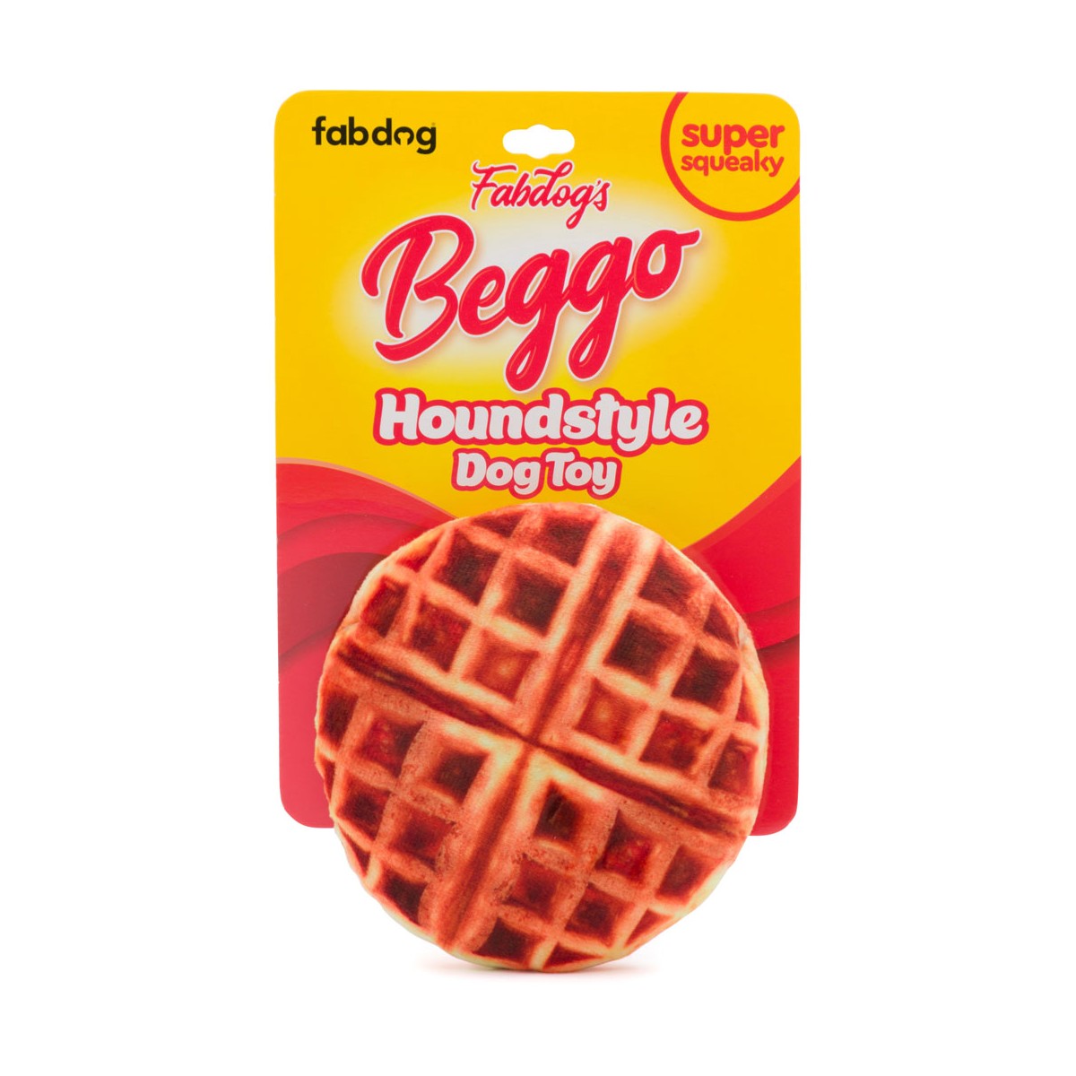 fabdogÂ® Foodies Plush Dog Toy - Beggo Waffle