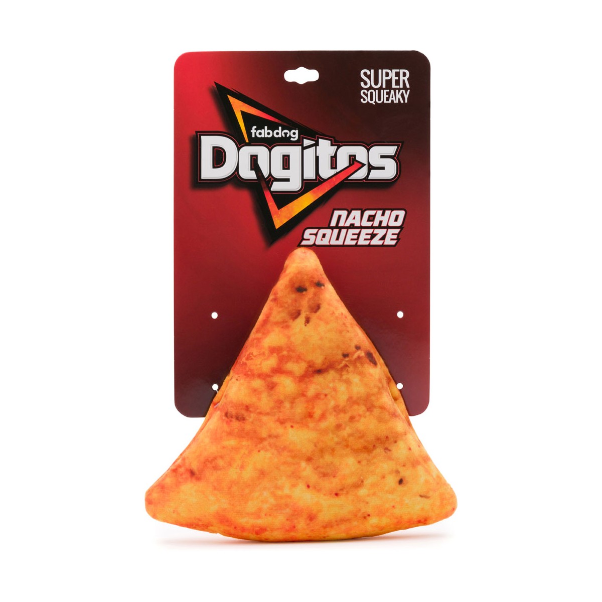 fabdogÂ® Foodies Plush Dog Toy - Dogito Chip - Nacho Squeeze