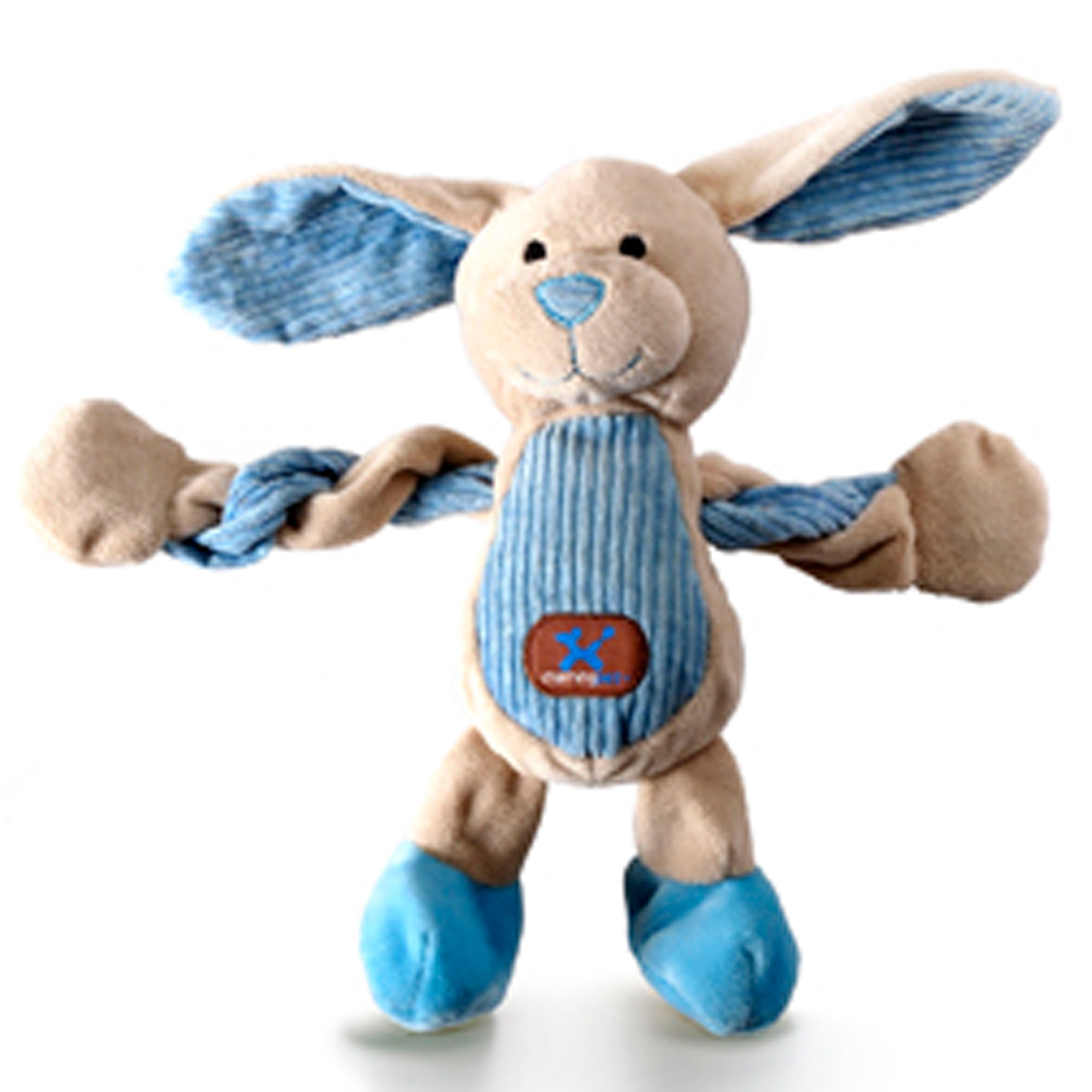 Charming Pet Farm Pulleez Dog Toy - Buster Blue Bunny