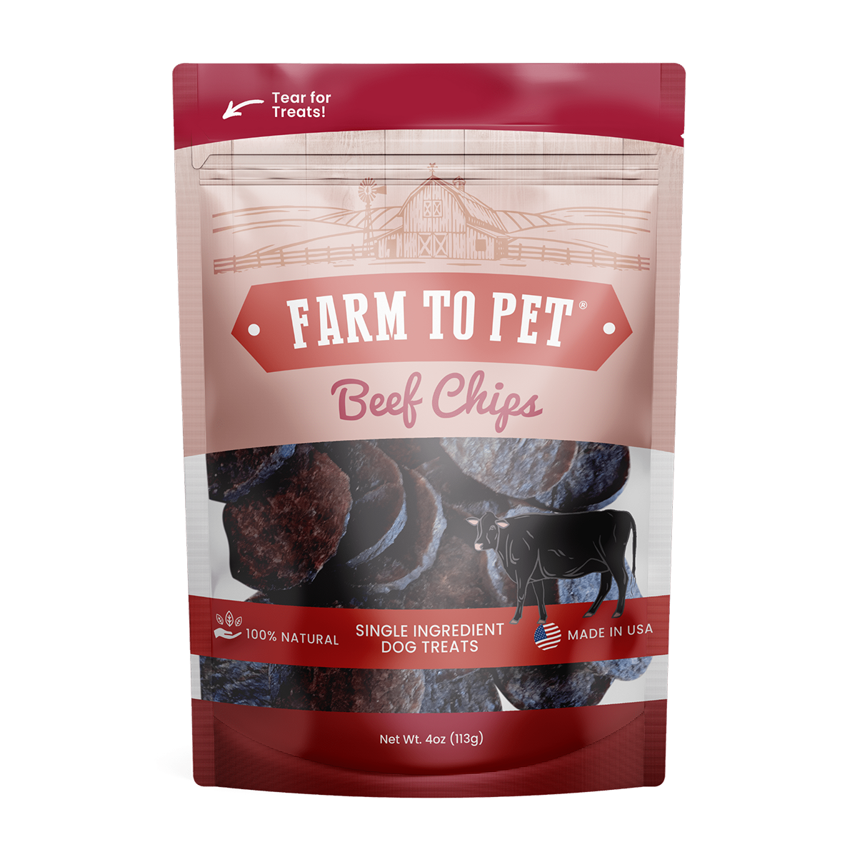 Farm To Pet Beef Chips Dog Treats