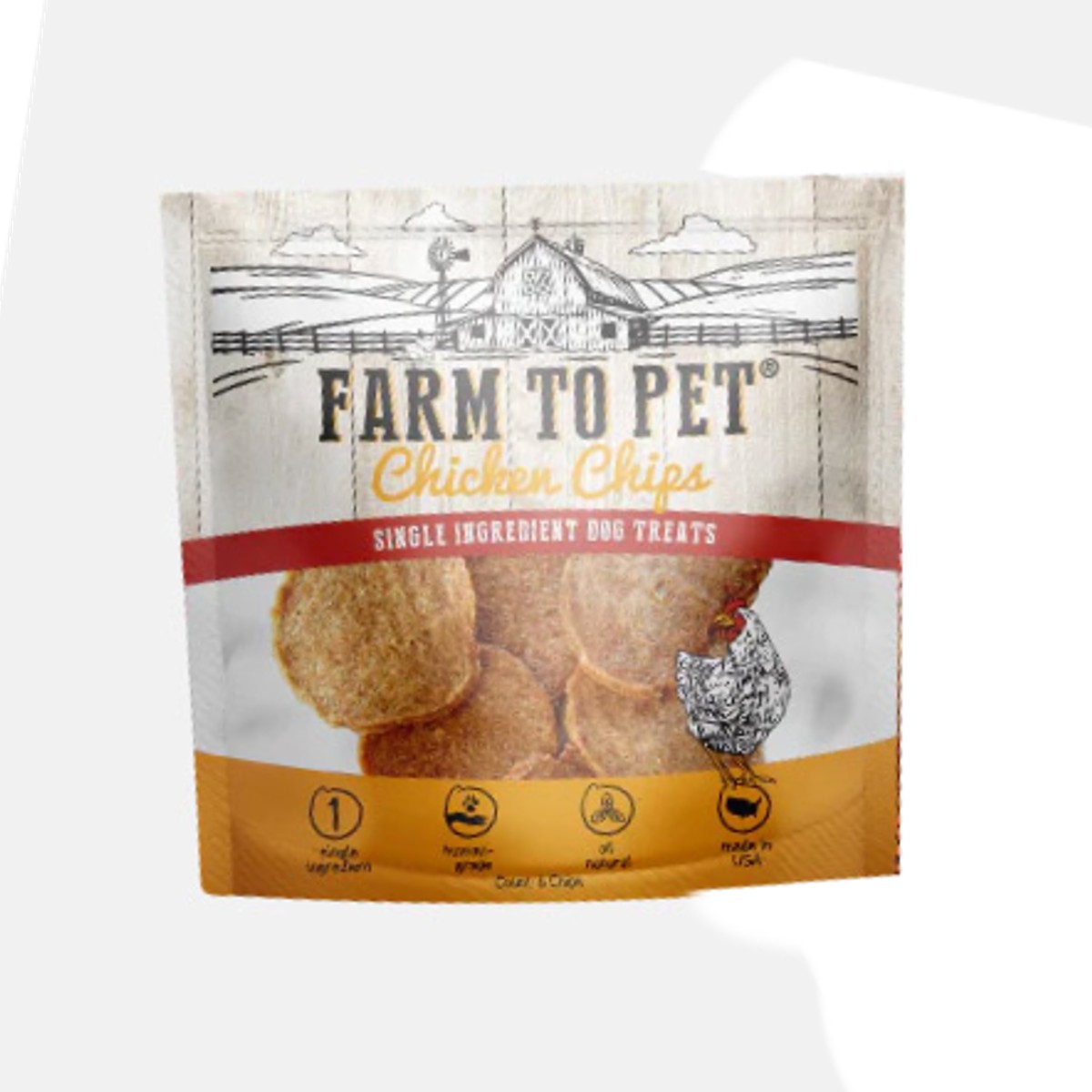 Farm to Pet Chicken Chips Dog Treats - Snack Packs