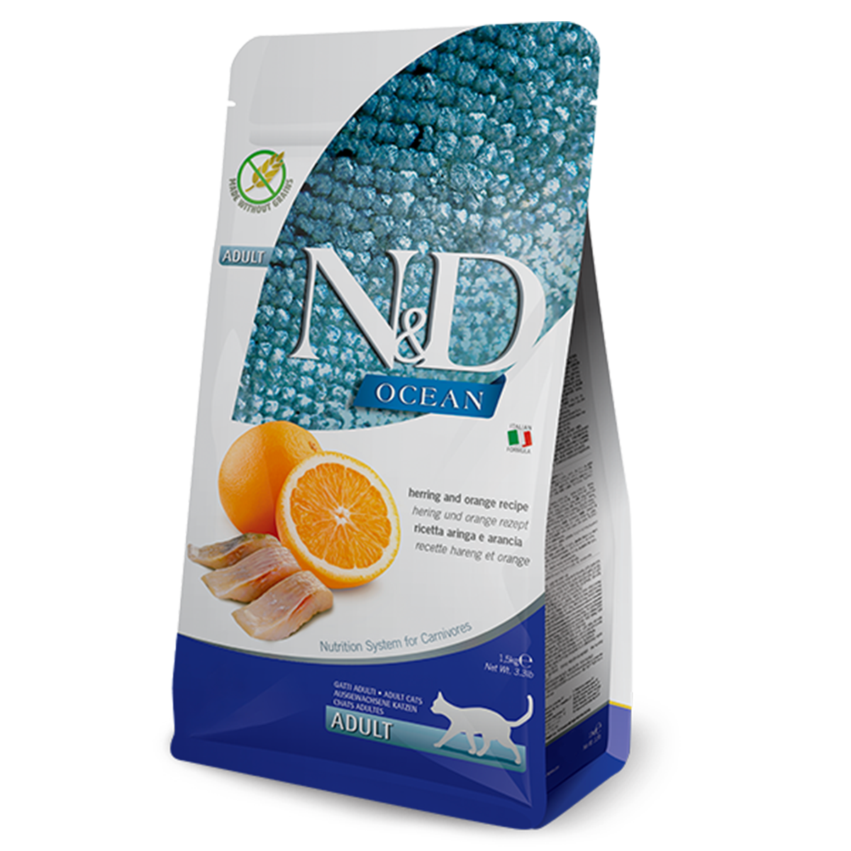 Farmina N&D Ocean Adult Dry Cat Food - Herring & Orange