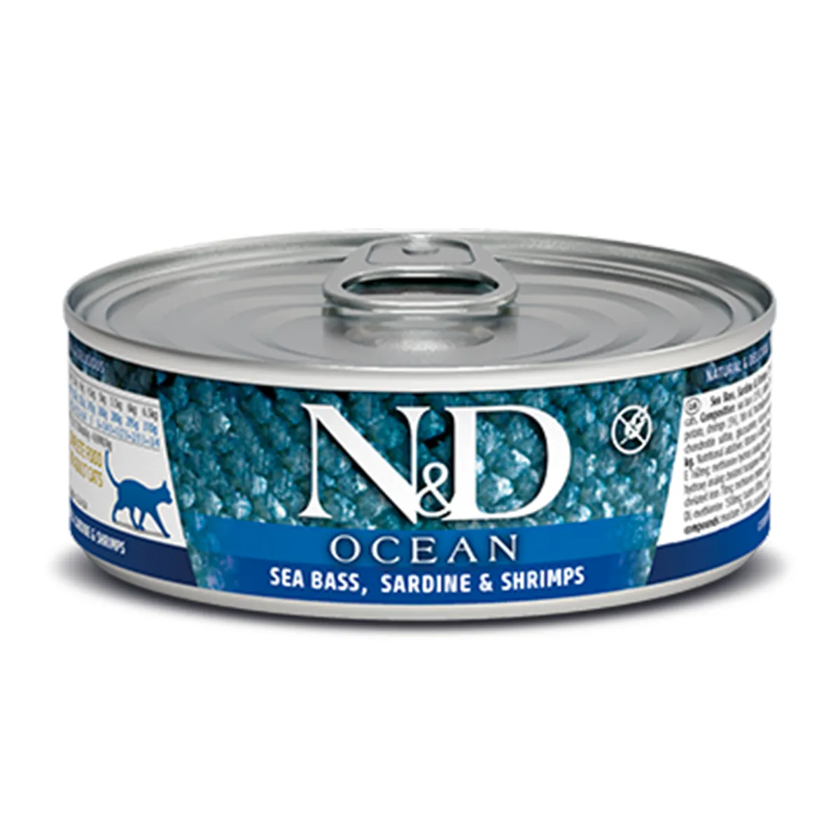 Farmina N&D Ocean Adult Wet Cat Food - Sea Bass, Sardine & Shrimp