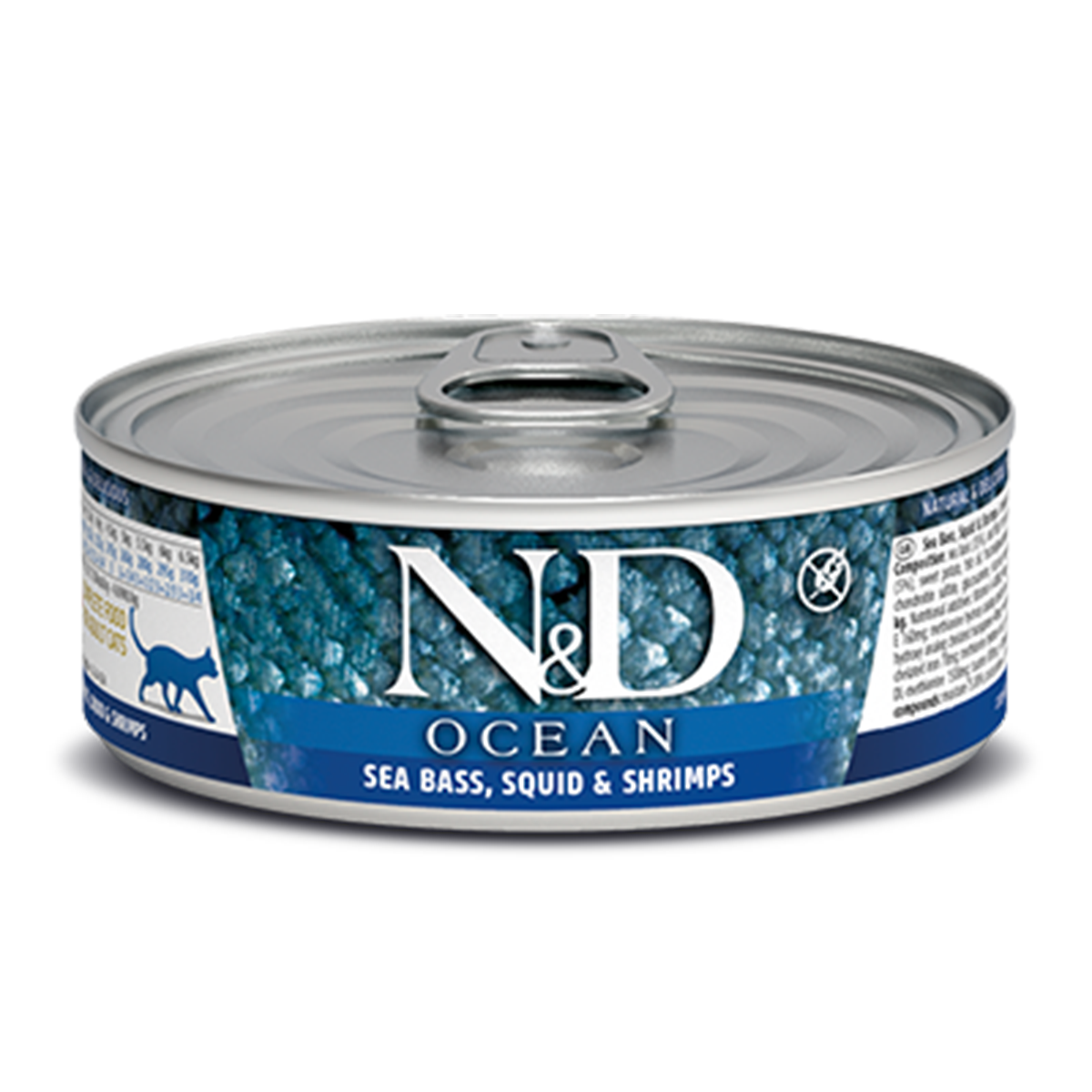 Farmina N&D Ocean Adult Wet Cat Food - Sea Bass, Squid & Shrimp