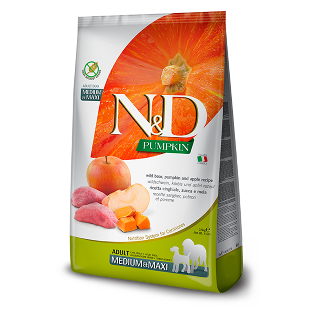 Farmina N&D Pumpkin Adult Medium & Maxi Dry Dog Food - Boar & Apple