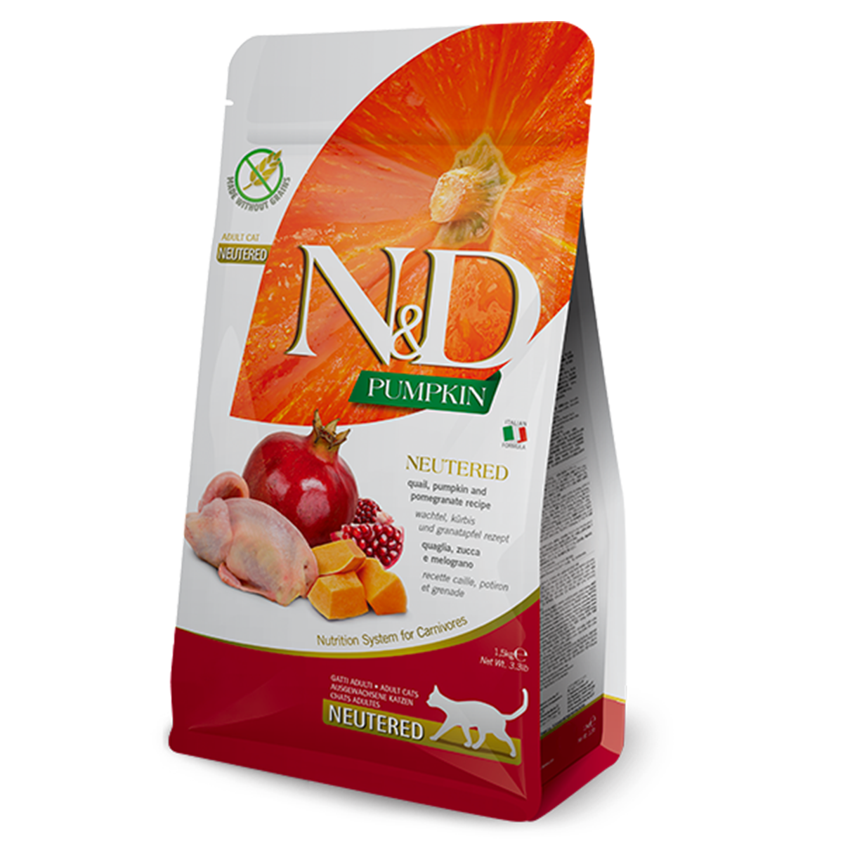 Farmina N&D Pumpkin Neutered Dry Cat Food - Quail