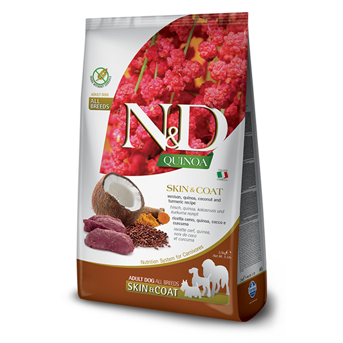 Farmina N&D Quinoa Skin & Coat Adult Dry Dog Food - Venison
