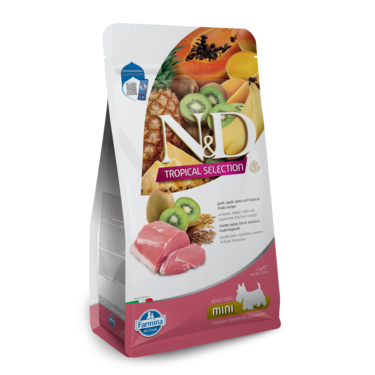 Farmina N&D Tropical Selection Adult Mini Dry Dog Food - Pork
