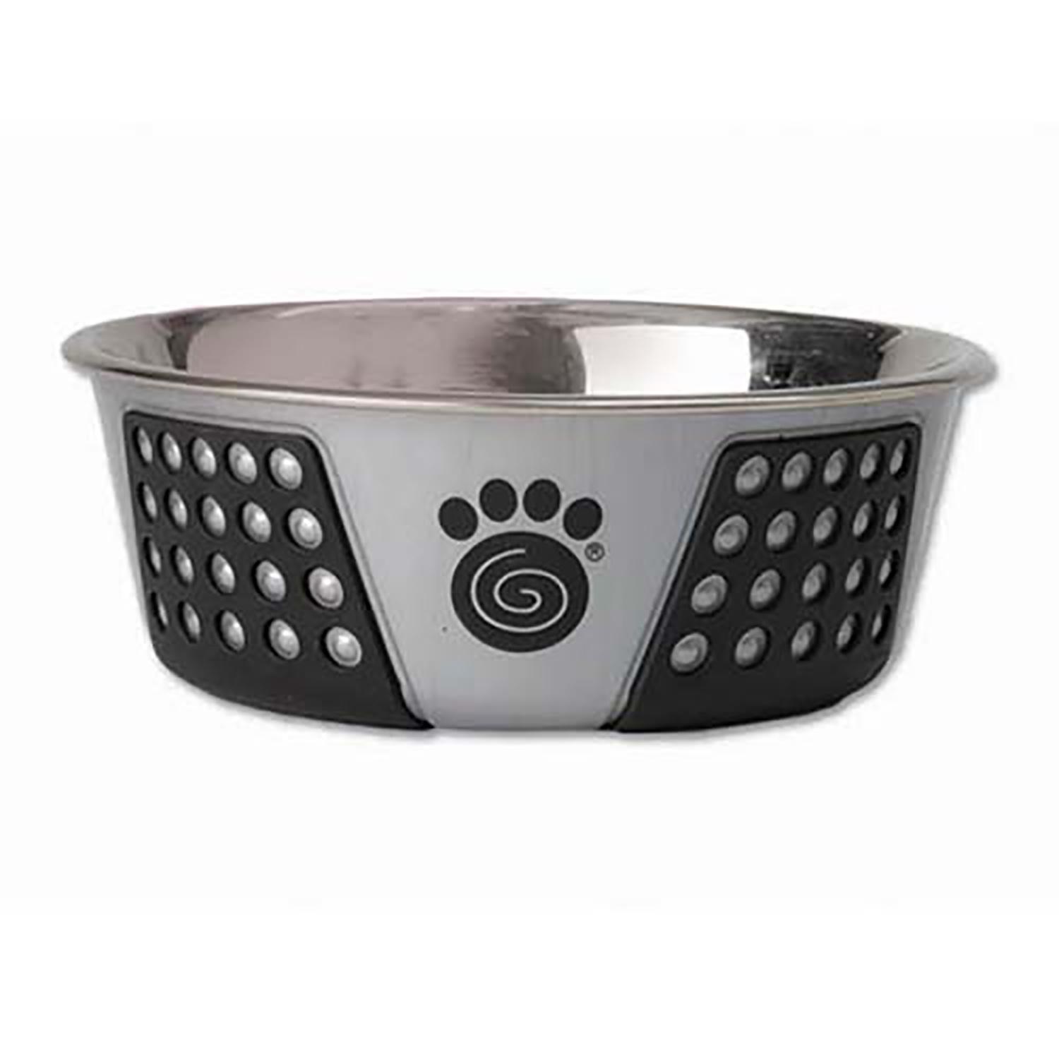 petrageous-fiji-stainless-steel-dog-bowl-grayblack