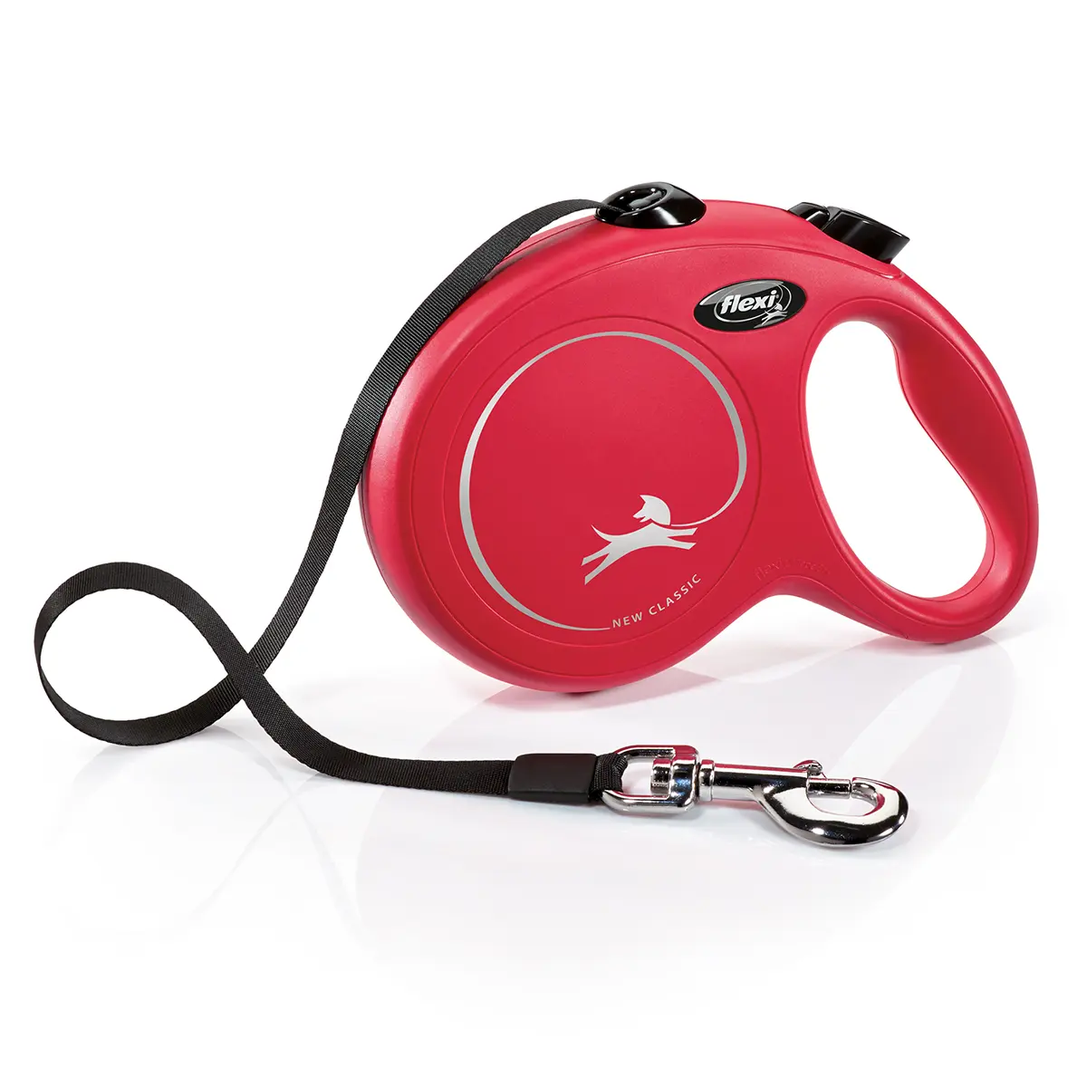 Flexi Classic Tape Retractable Dog Leash - Red