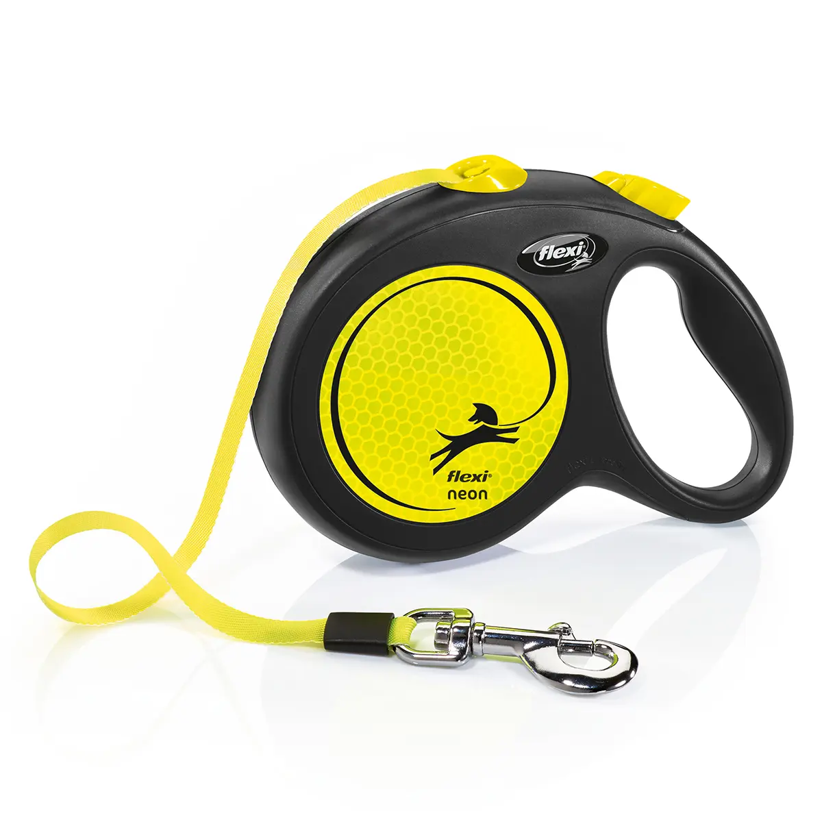 Flexi Classic Tape Retractable Reflective Dog Leash - Neon