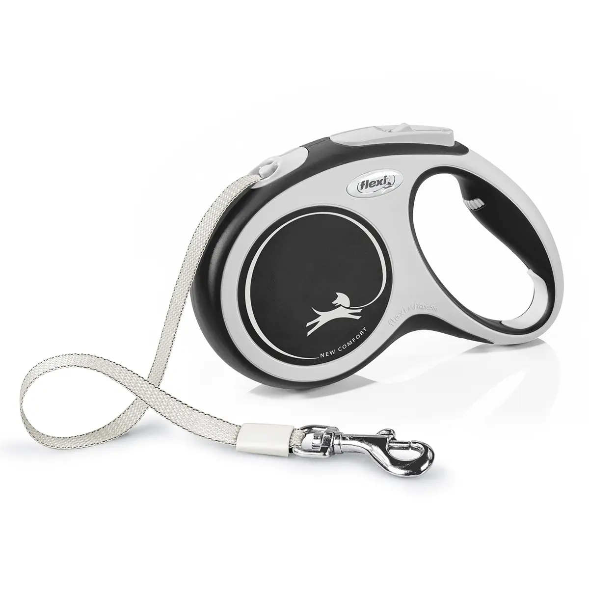 Flexi Comfort Tape Retractable Dog Leash - Black