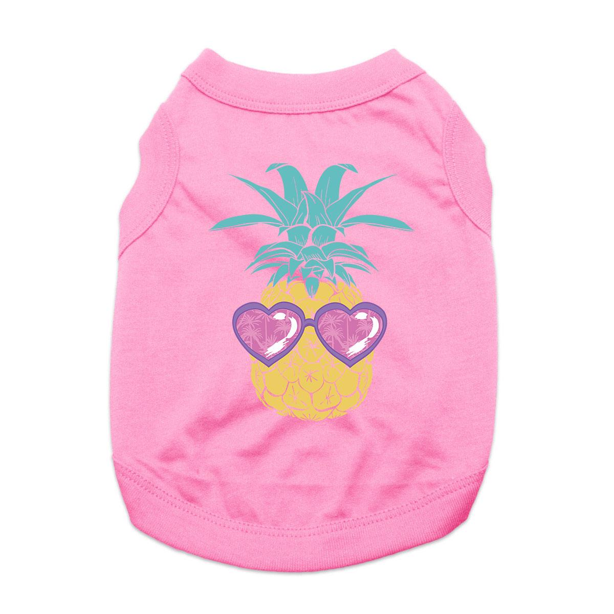 Pineapple Shades Dog Shirt - Pink