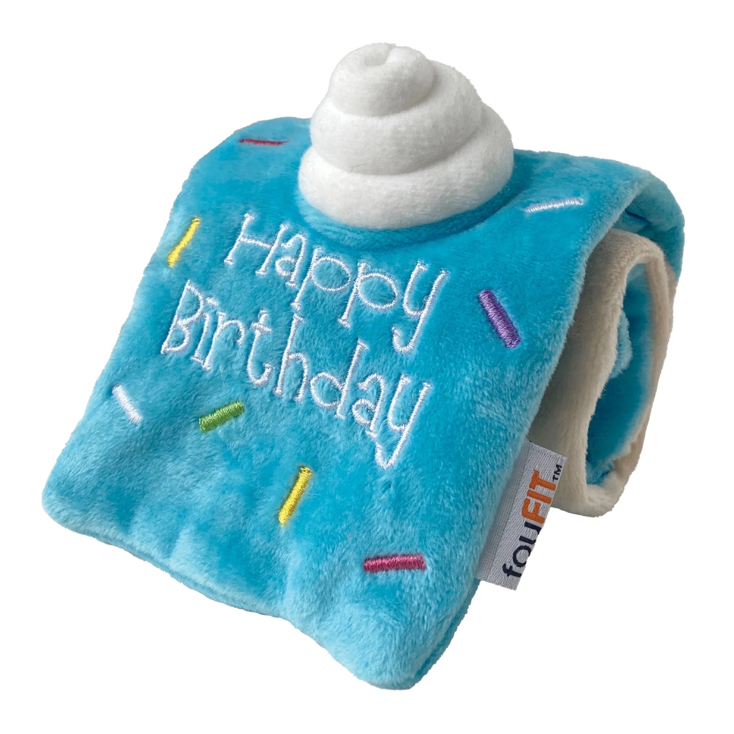 foufou Dog fouFIT Hide 'n Seek Birthday Roll Cake Dog Toy - Blue