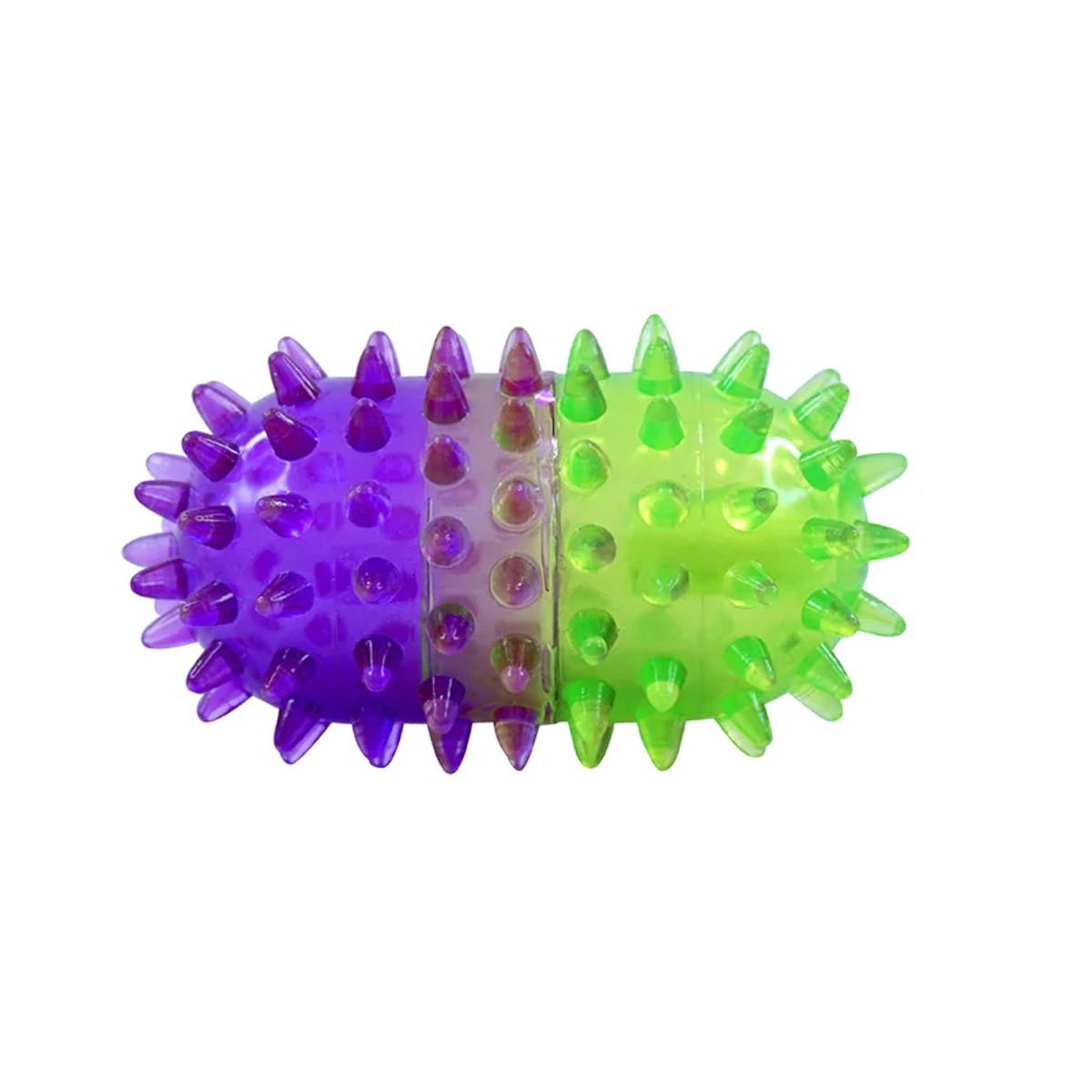 foufou Dog Pill Spiker TPR Dog Chew Toy - Green/Purple