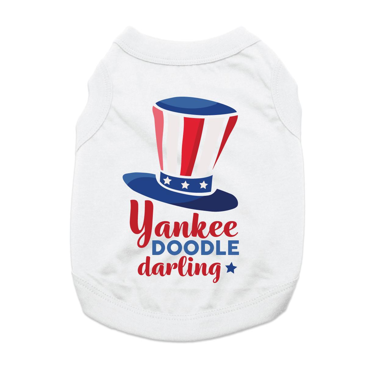 Yankee Doodle Darling Dog Shirt - White