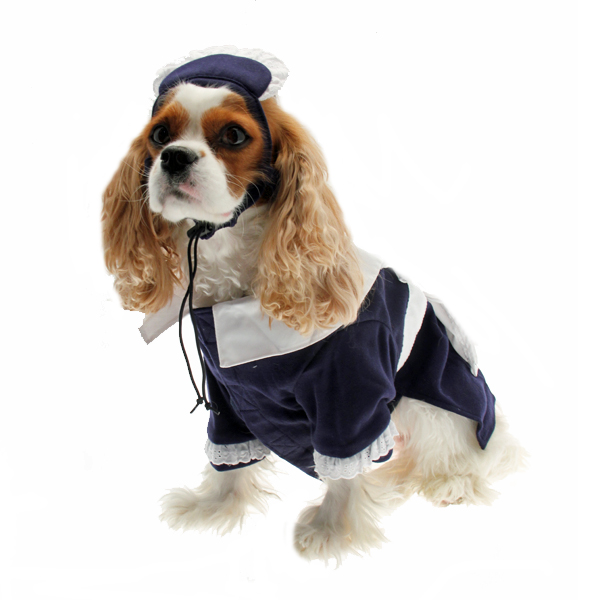 Dog Dress Costumes Maid Outfit Girl Designer Dog Clothes For