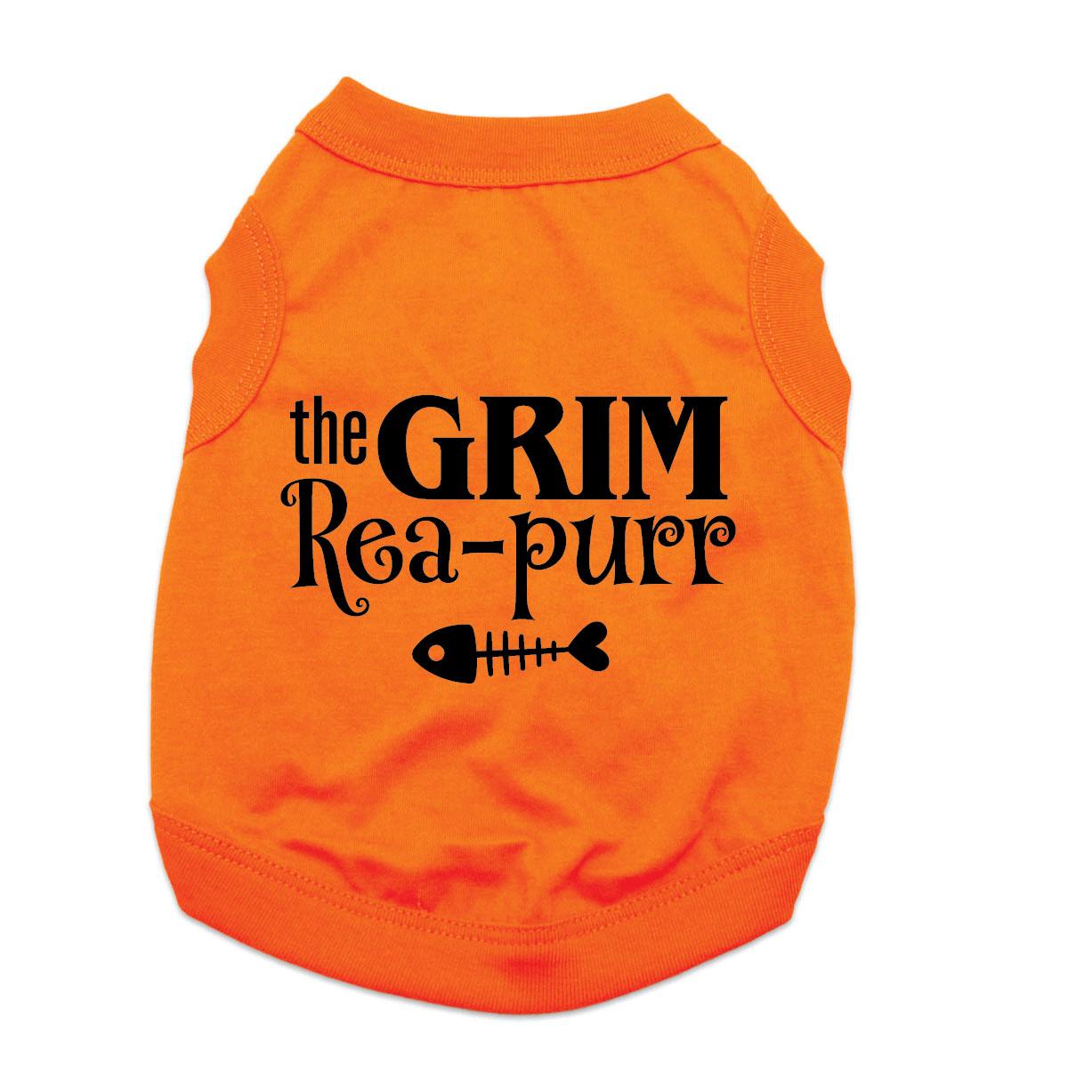 Grim Rea-Purr Cat Shirt - Orange