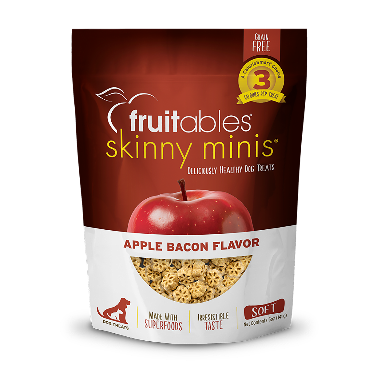 Fruitables Skinny Minis Dog Treats - Apple/Bacon