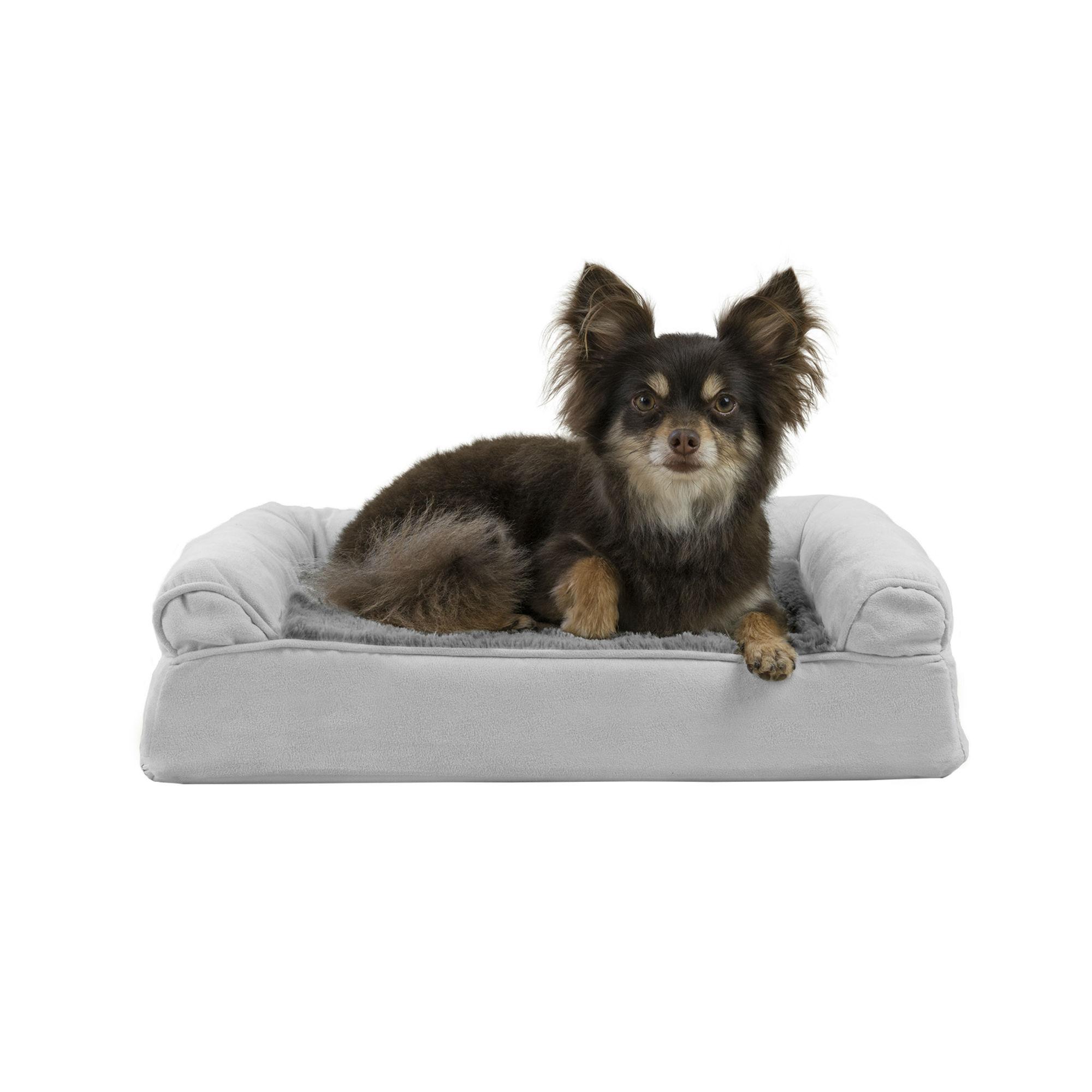 furhaven plush & suede orthopedic sofa dog