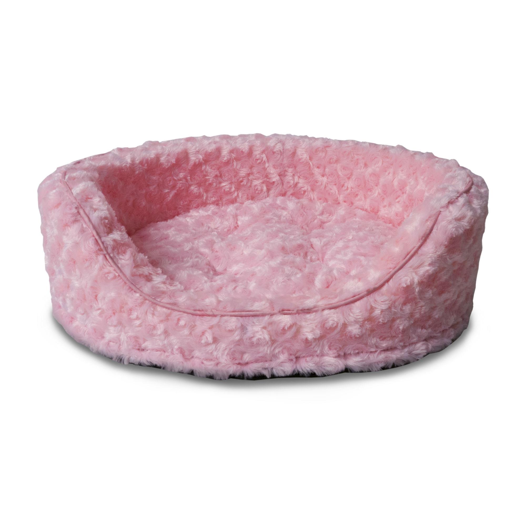 FurHaven Ultra Plush Oval Pet Bed - Strawberry