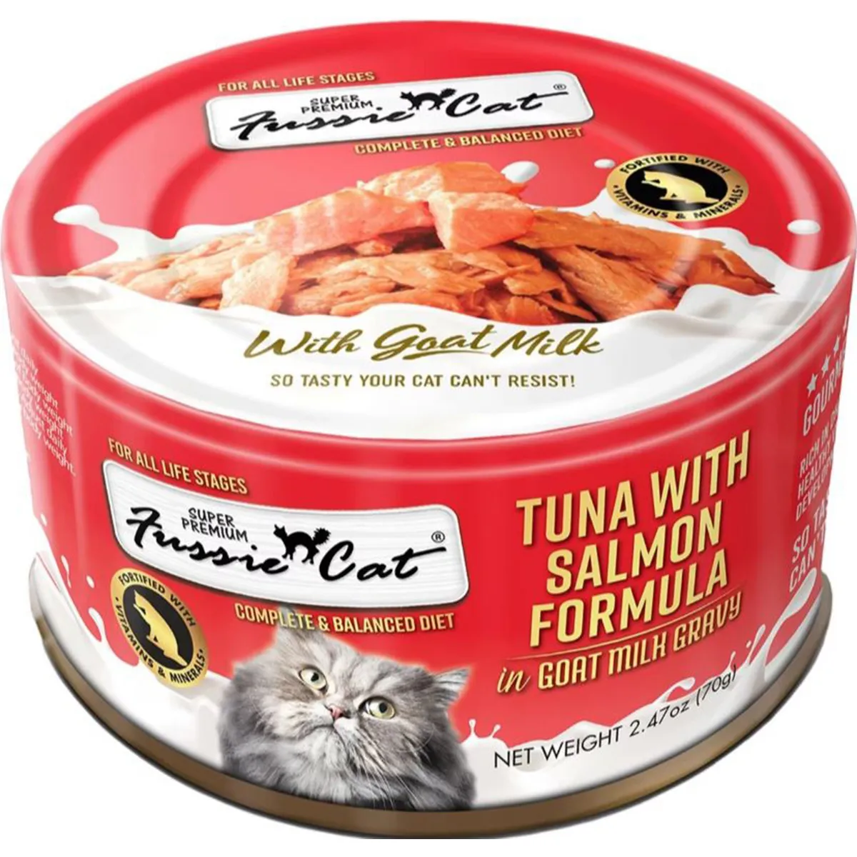 Fussie Cat Premium Tuna with Salmon in Goat Milk Gravy Cat Food