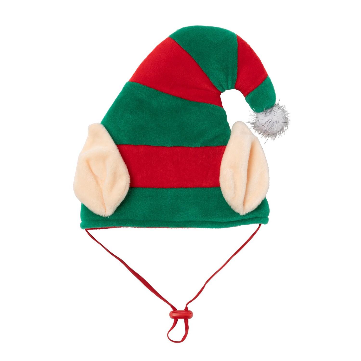 FuzzYard Holiday Elf Dog Hat with Ears