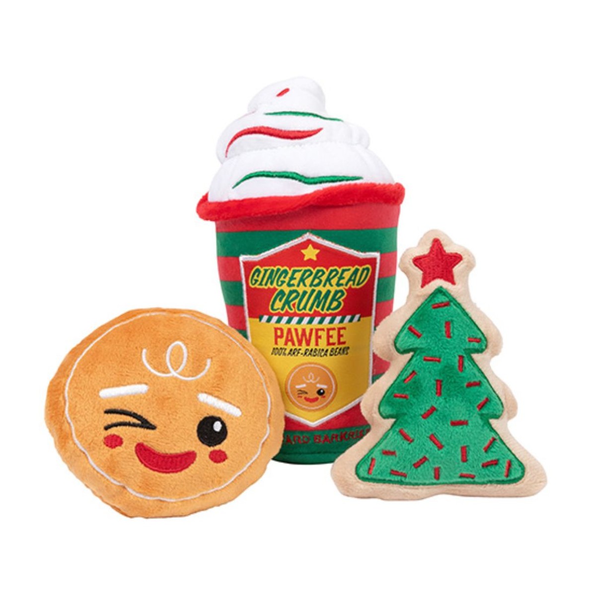 FuzzYard Holiday Dog Toy Set - Gingercrumb Pawfee & Cookies
