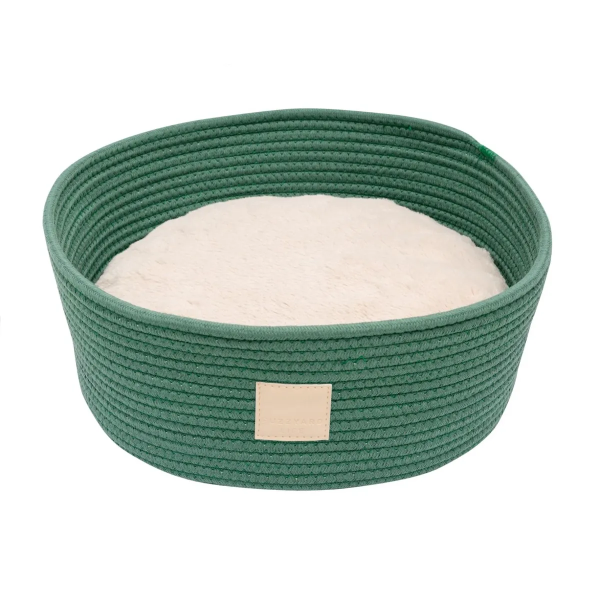 FuzzYard Life Rope Basket Cat & Small Dog Bed - Myrtle Green