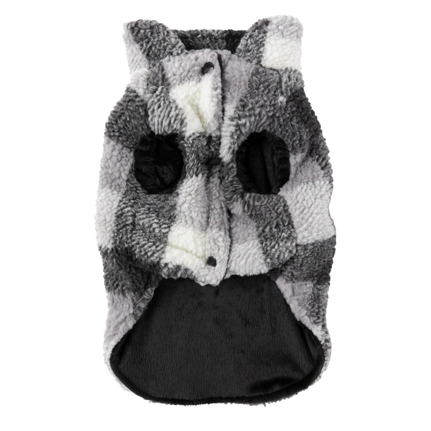 FuzzYard Lumberjack Dog Jacket - White/Black | BaxterBoo