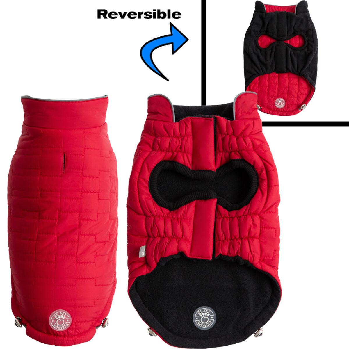 GF Pet Reversible Chalet Dog Jacket - Red