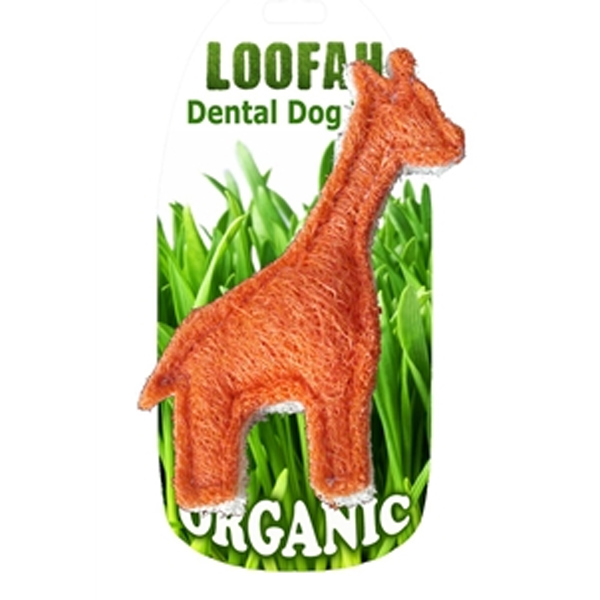 Hip Doggie Loofah Dental Dog Toy - Giraffe